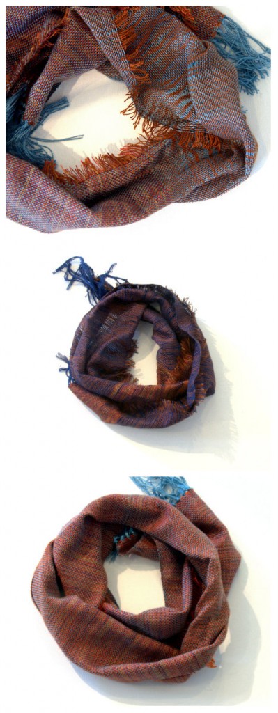 handwoven cotton neck scarf by amber kane