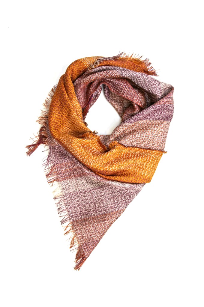 handwoven cotton blanket scarf